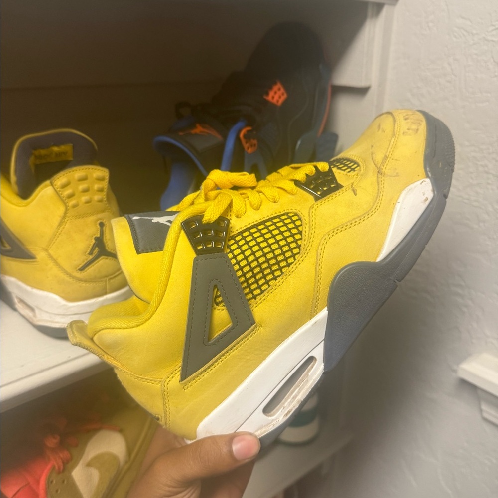 Jordan Yellow and Gray Sneakers